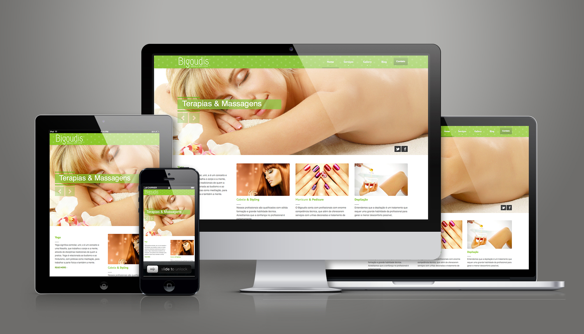 site wordpress salão de beleza