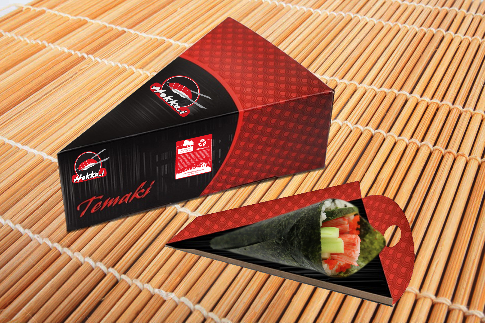 design de embalagem temaki